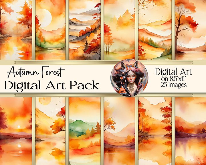 Autumn Forest Digital Art Collection product image (1)