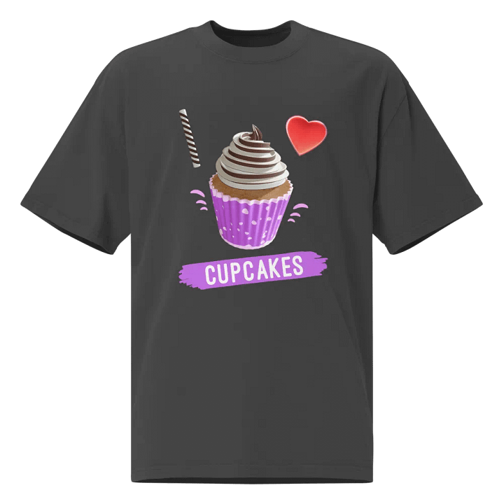 I Love Cupcakes - Oversized Faded T-Shirt product image (1)