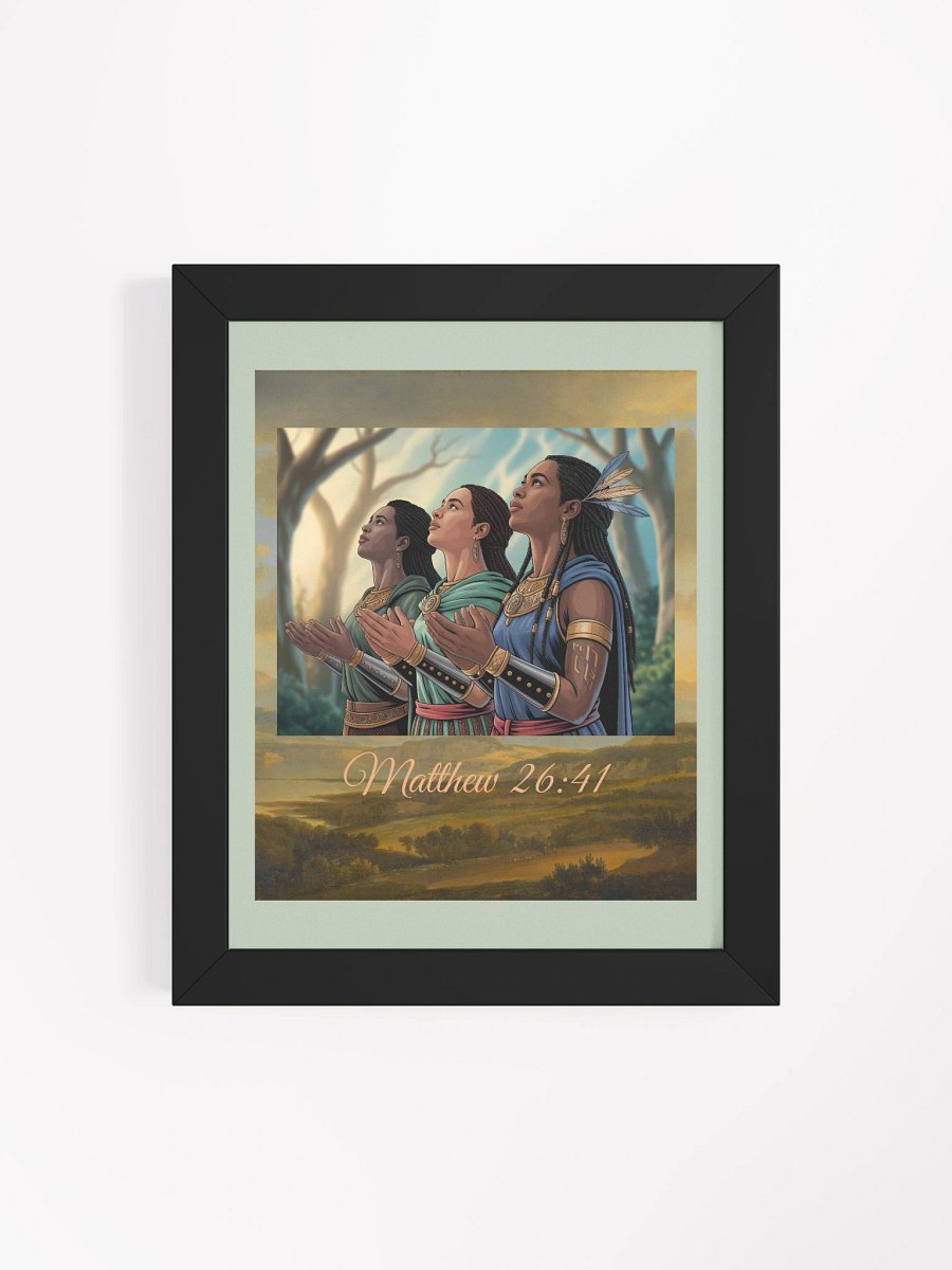 The Power Of Prayers Christian Framed Matte Poster. product image (4)