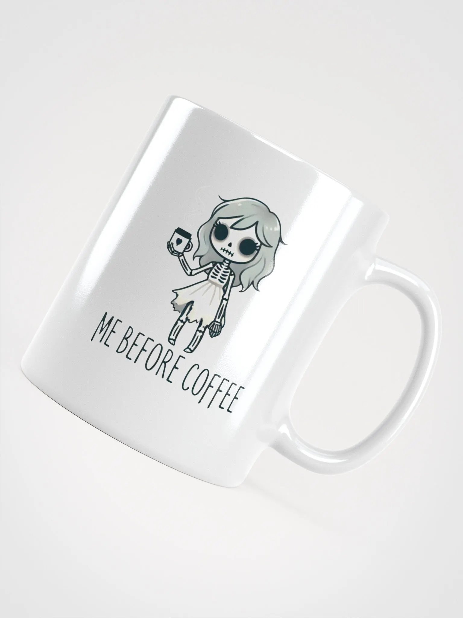 Me Before Coffee - Skeleton Girl Mug product image (12)