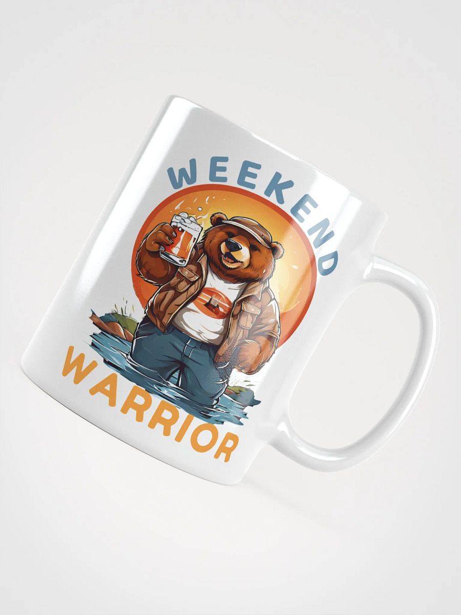 Weekend Warrior Funny Cool Stylish White Glossy Mug – Best Gift for Relaxation Lovers product image (4)