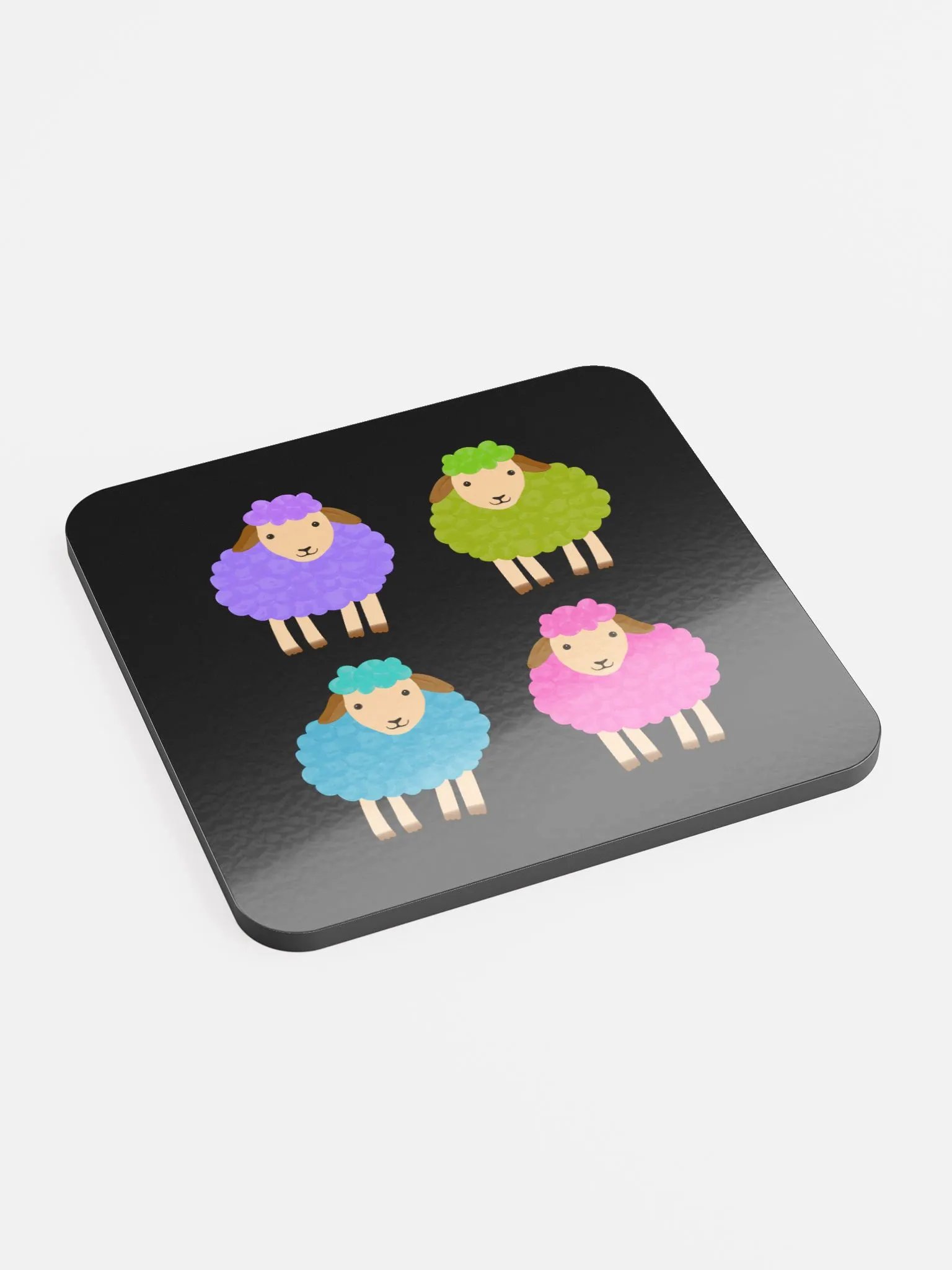 COLOURFUL SHEEP COASTER product image (2)