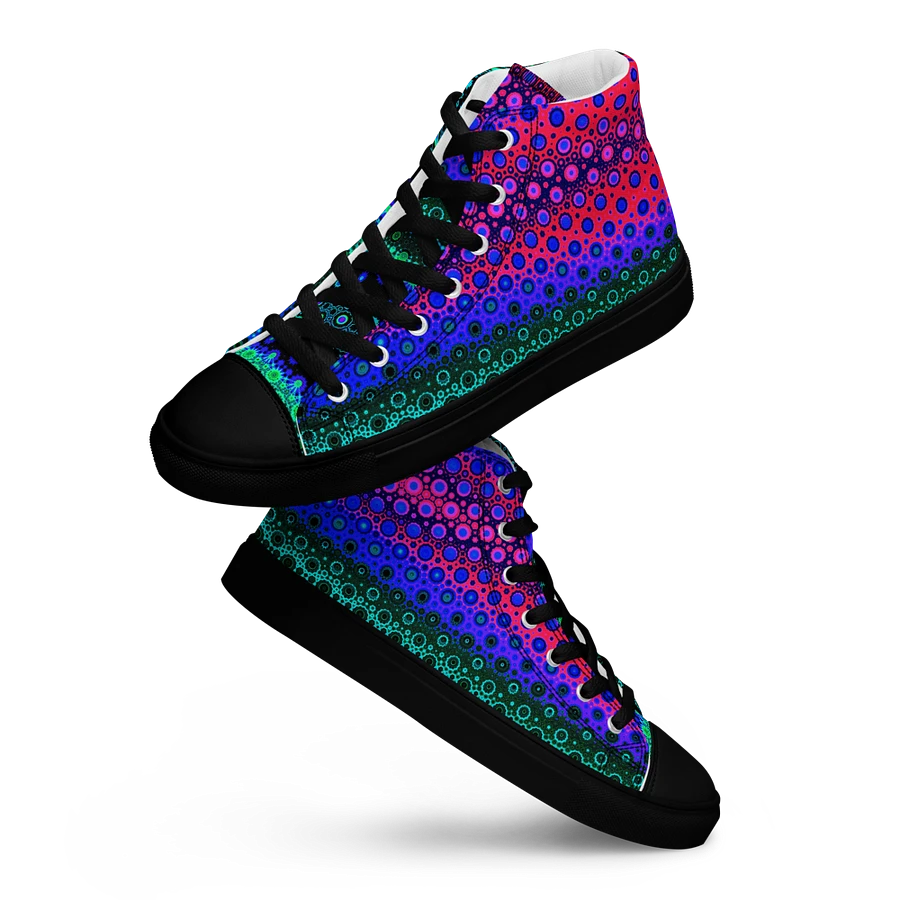 Abstract Multicoloured Pattern Men's Canvas Shoes High Tops product image (8)