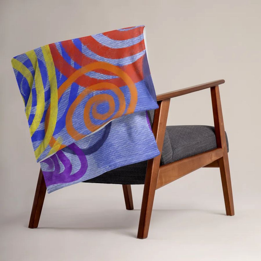 Colorful Spirals Throw Blanket product image (15)