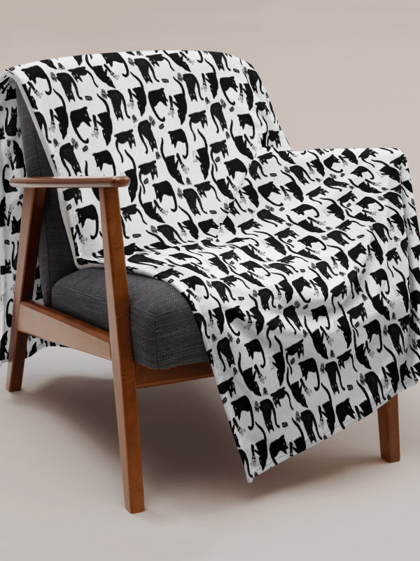 Bad Cats Knocking Stuff Over Throw Blanket product image (5)