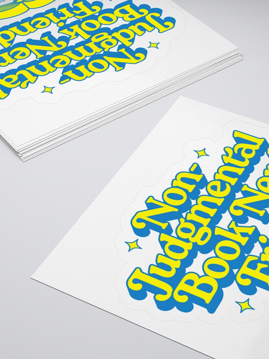 Non-Judgmental Book Nerd Friend Sticker product image (11)
