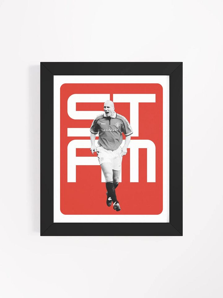 Jaap Stam BW Manchester United Name Art Framed Print product image (2)