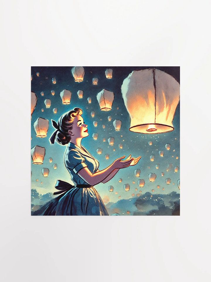 Starry Night Lanterns Vintage Style Prints and Posters product image (1)
