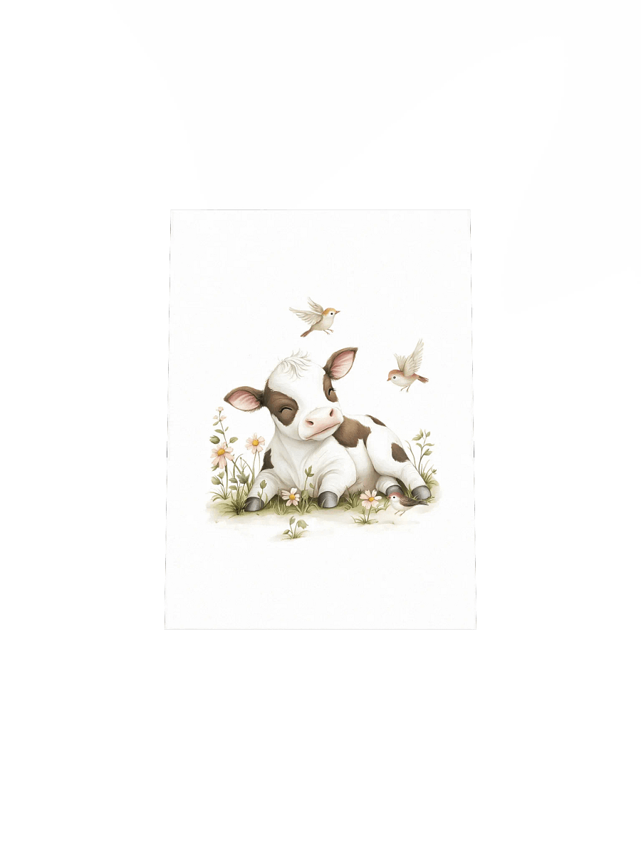 Cute Holstein Cow Farm Animal Nursery Prints product image (26)