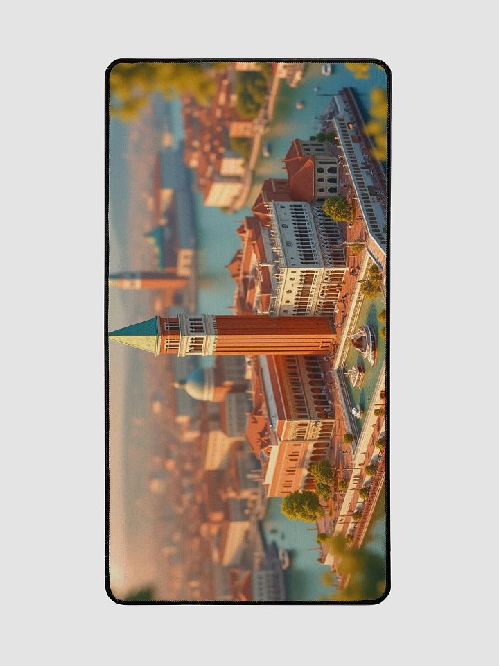 Cityscape Bell Tower Desk Mat product image (2)