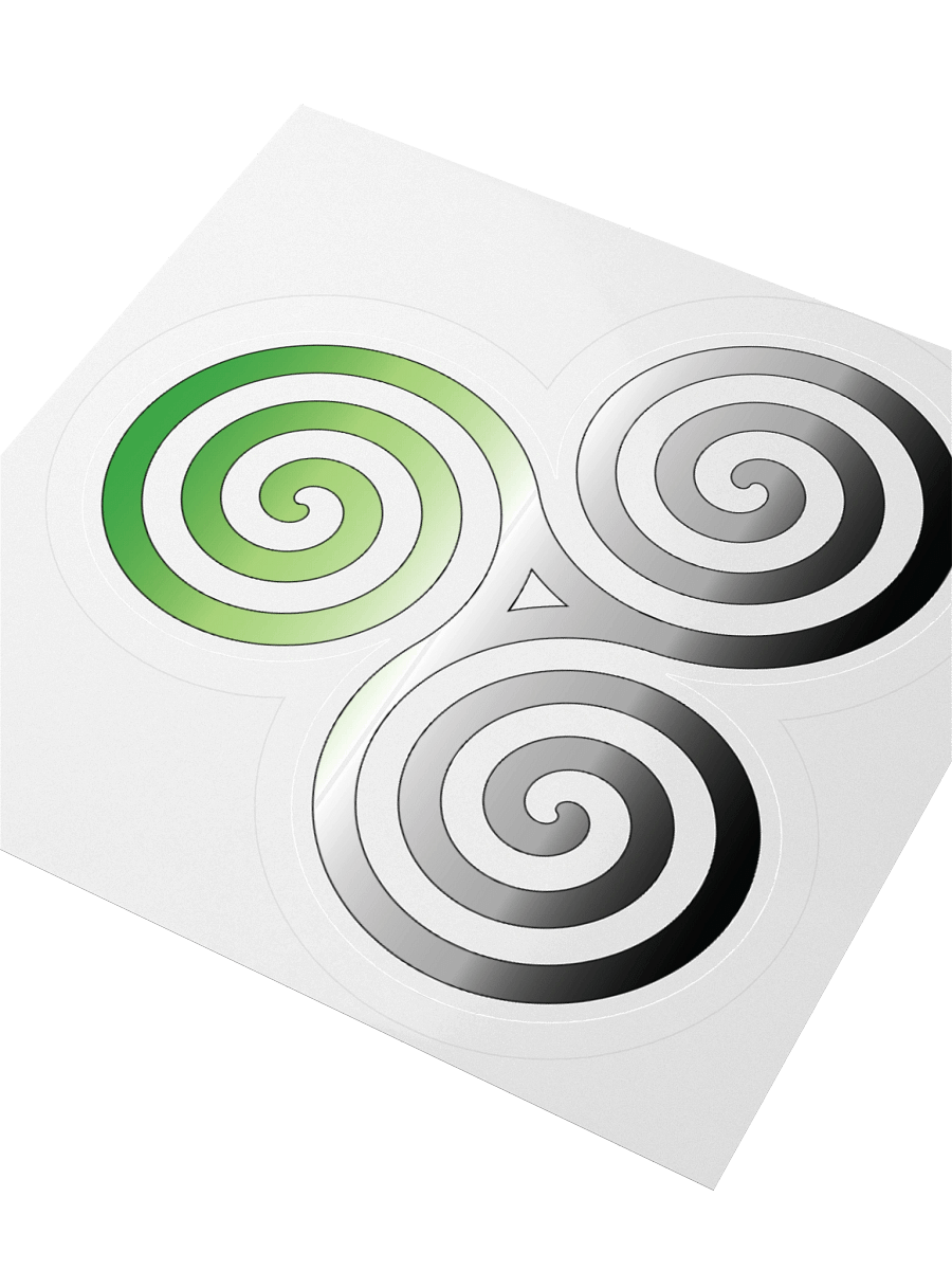 Aromantic Pride Gradient Celtic Triskelion Sticker product image (7)