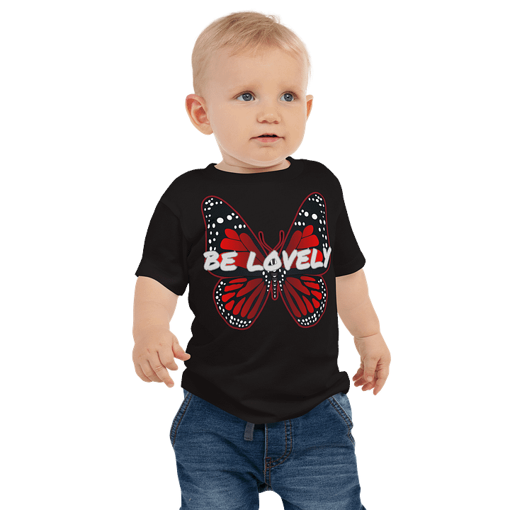 Be Lovely Butterfly Baby Tee Girl and Boy product image (1)