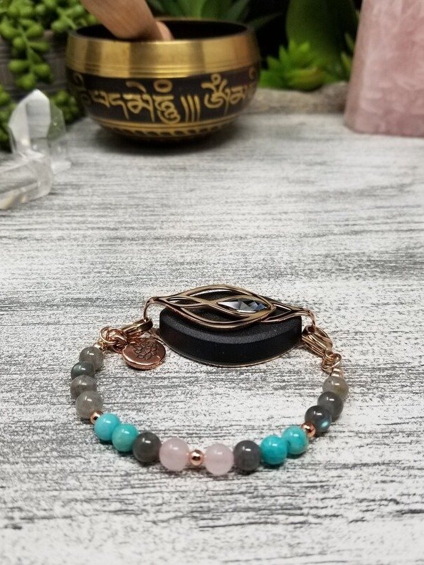 Serendipity Bracelet | Labradorite, Amazonite, Rose Quartz | Handmade Accessory for Bellabeat Leaf Urban & Ivy product image (1)