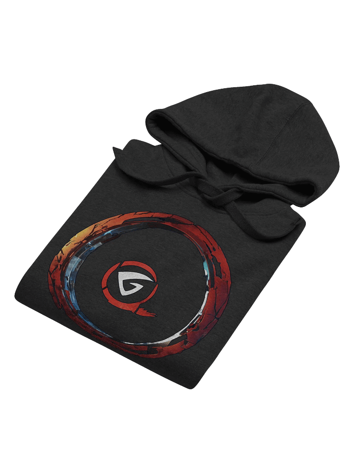 Fragmented Emblem Hoodie, Unisex Graphic Pullover, Unique Gift Idea product image (2)