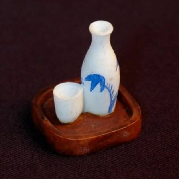 Japanese Sake Rice Wine Set - Miniature Plastic Model product image (1)