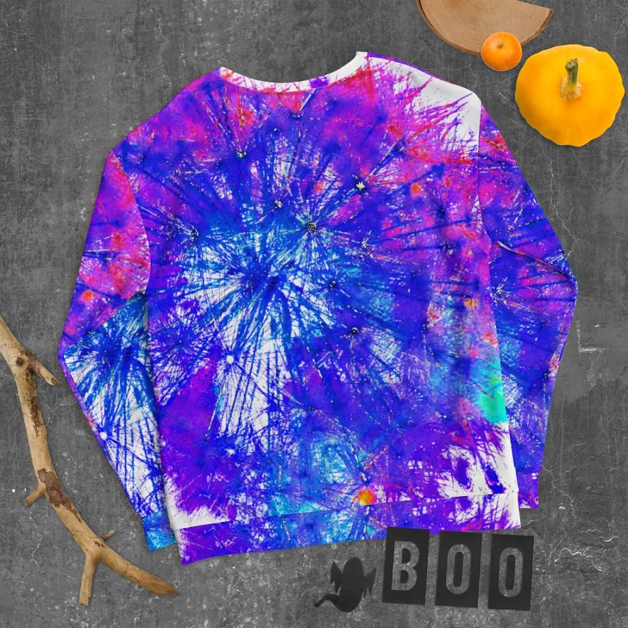 Abstract Bright Neon Dandelion Seeds Unisex Sweatshirt product image (11)
