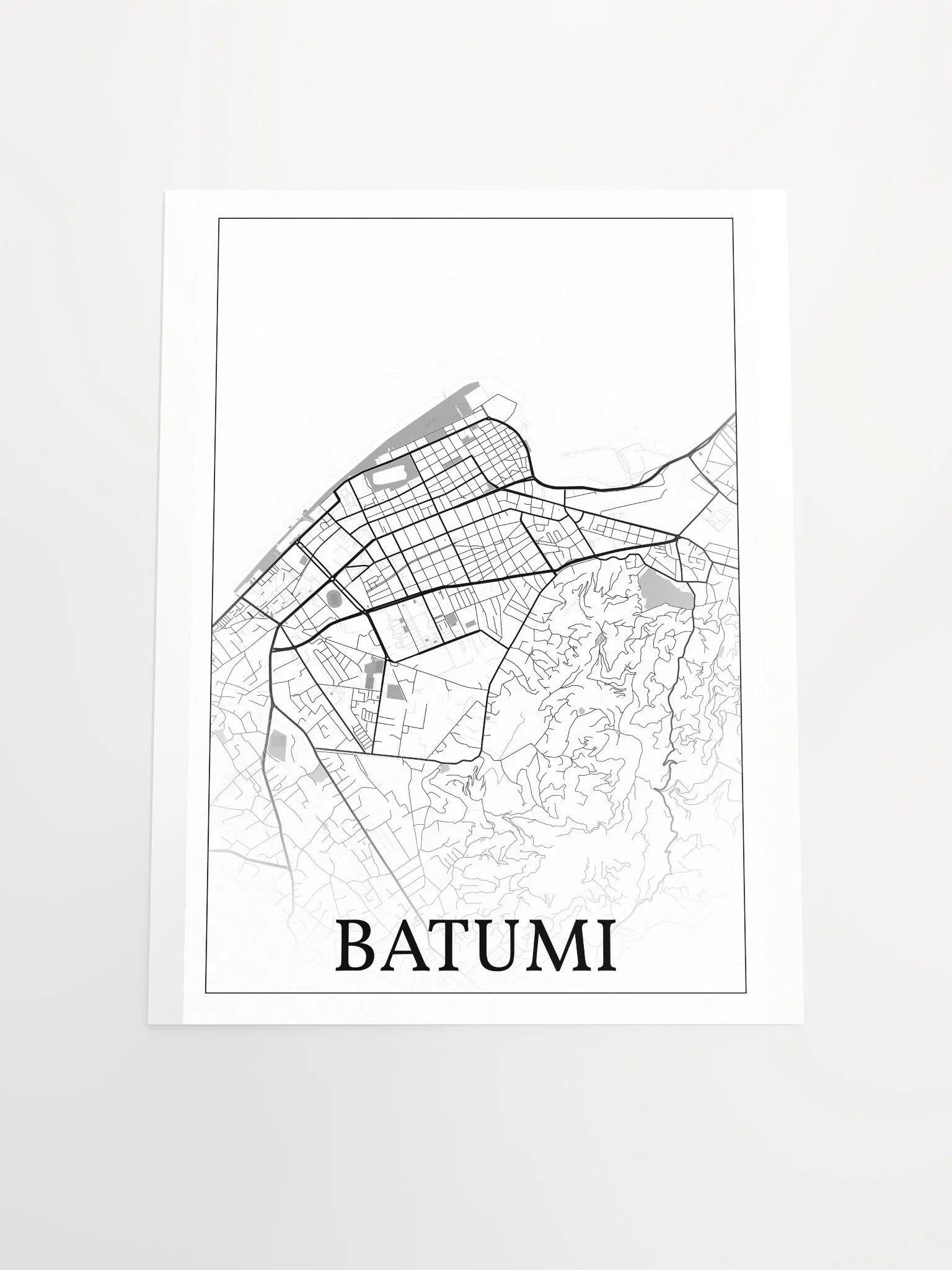 Batumi, Georgia, city map print product image (16)