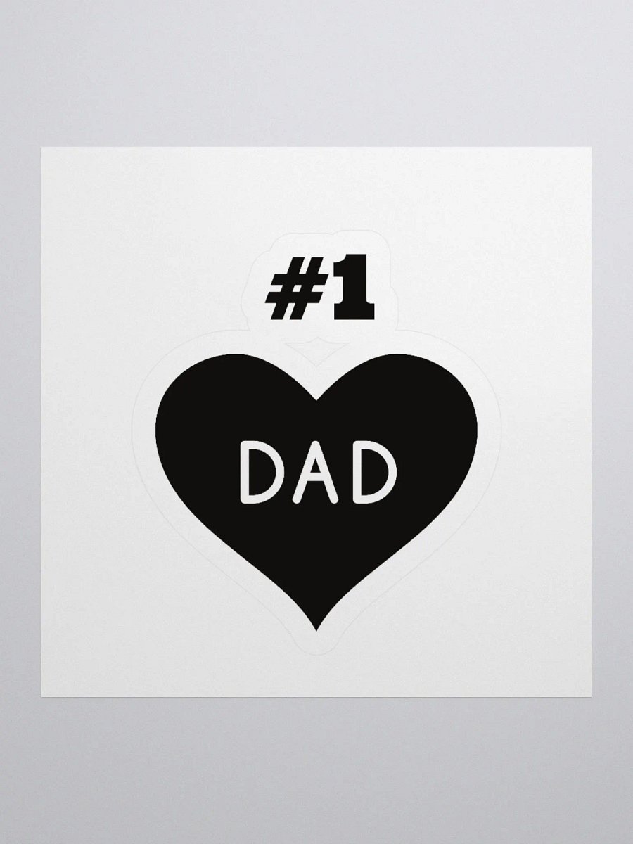 DAD #1 Heart Kiss Cut Stickers product image (1)