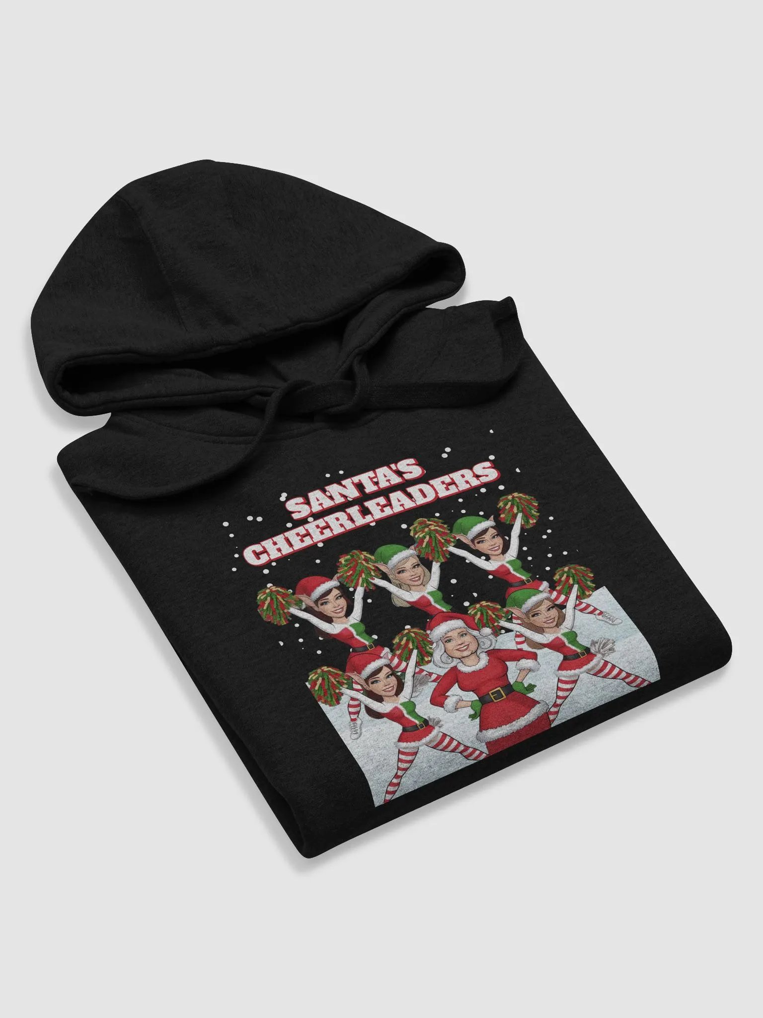 Santa's Cheerleaders Elves Squad Hoodie product image (27)