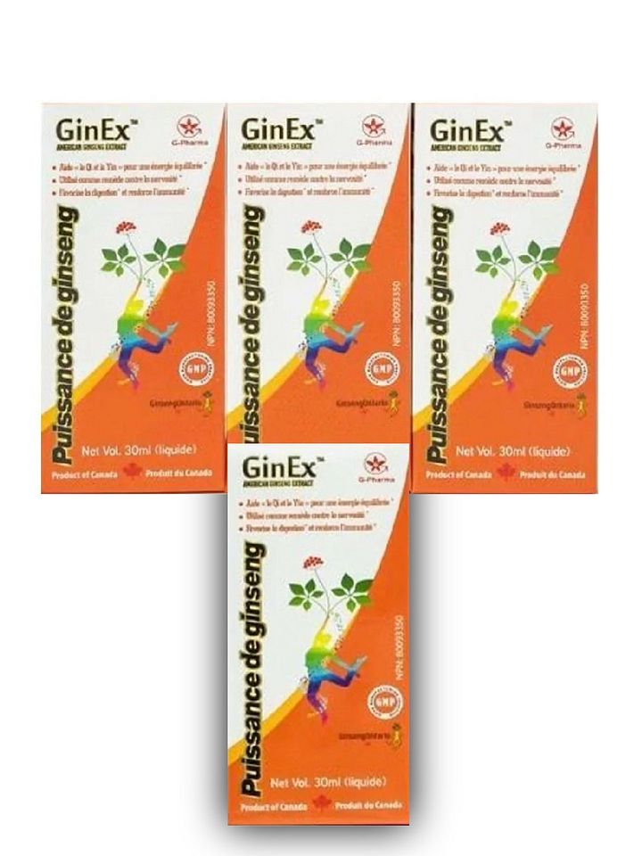 GinEx®西洋蔘黑膏滋滴劑*4瓶（买三送一） product image (1)