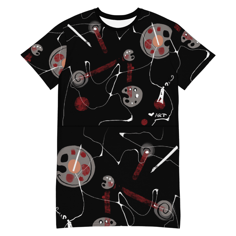 ScribbleWear #1 T-Shirt Dress/Black Palette product image (1)
