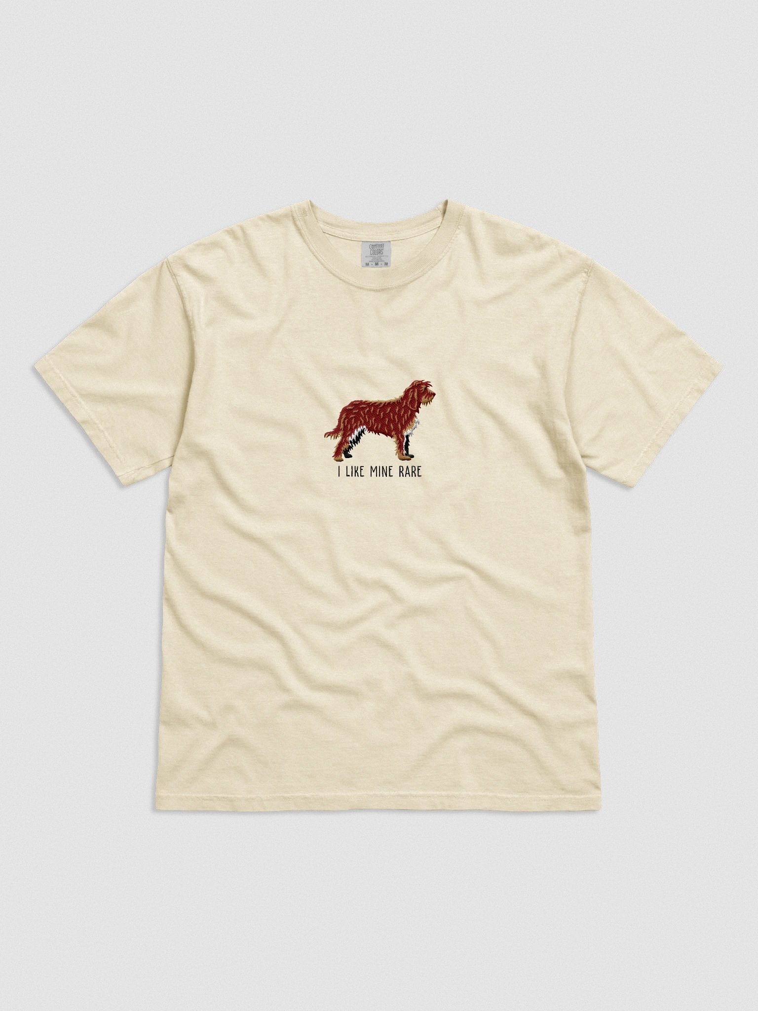 I Like Mine Rare T-Shirt(Embroidered) of an Otterhound(Chocolate) product image (4)
