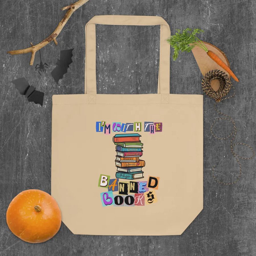 Im With The Banned Books Stacked Tote Bag product image (4)