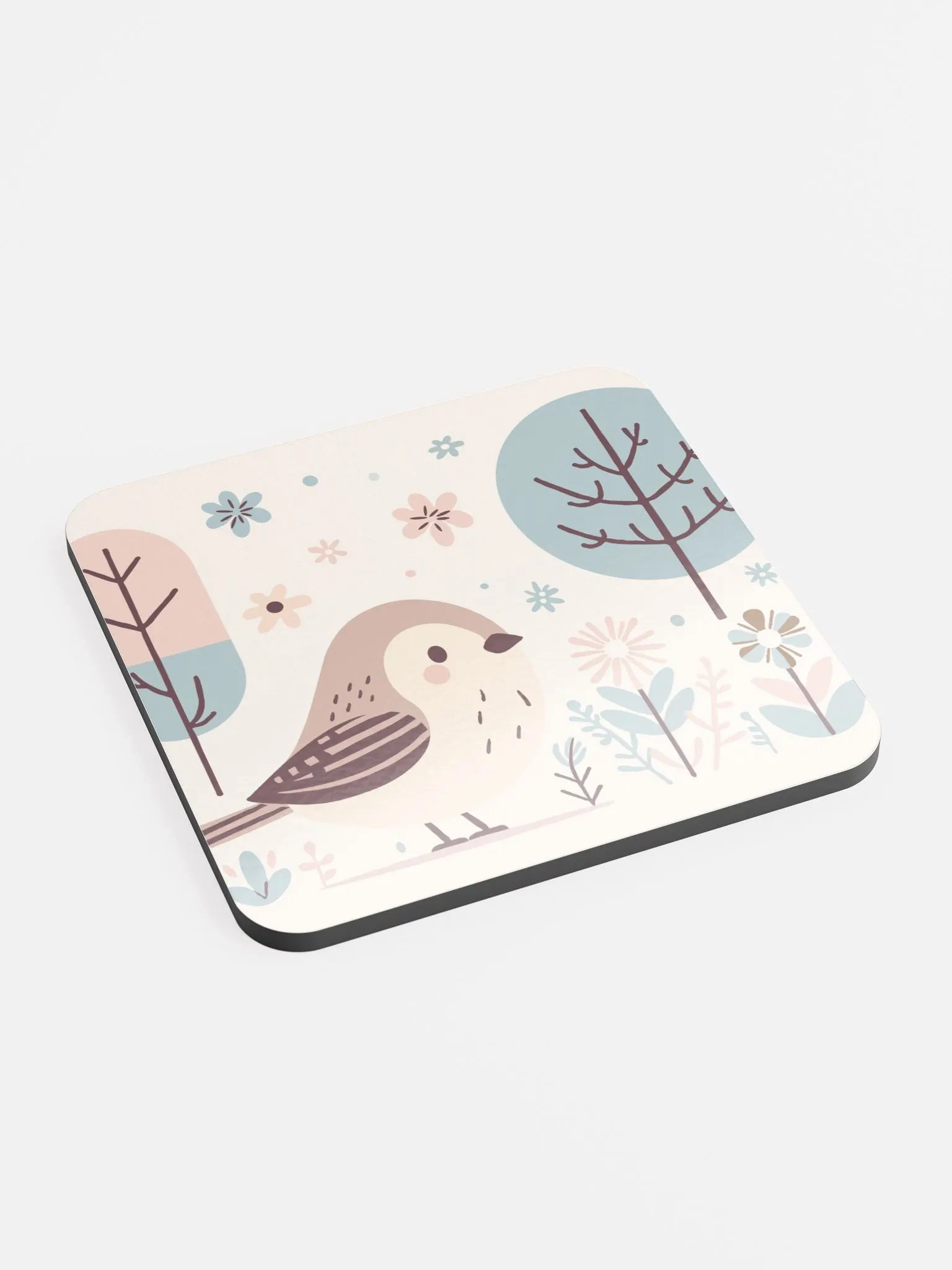 Whimsical Bird Cork Coaster product image (1)