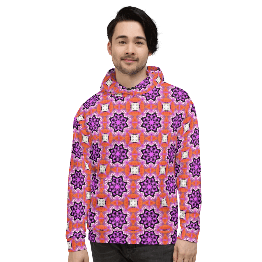 Abstract Foxy Repeating Pattern Unisex All Over Print Hoodie product image (9)