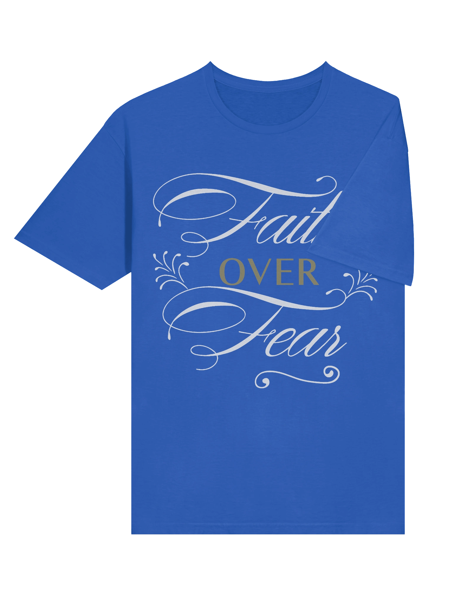 Christian Shirt Blue Faith Over Fear product image (6)