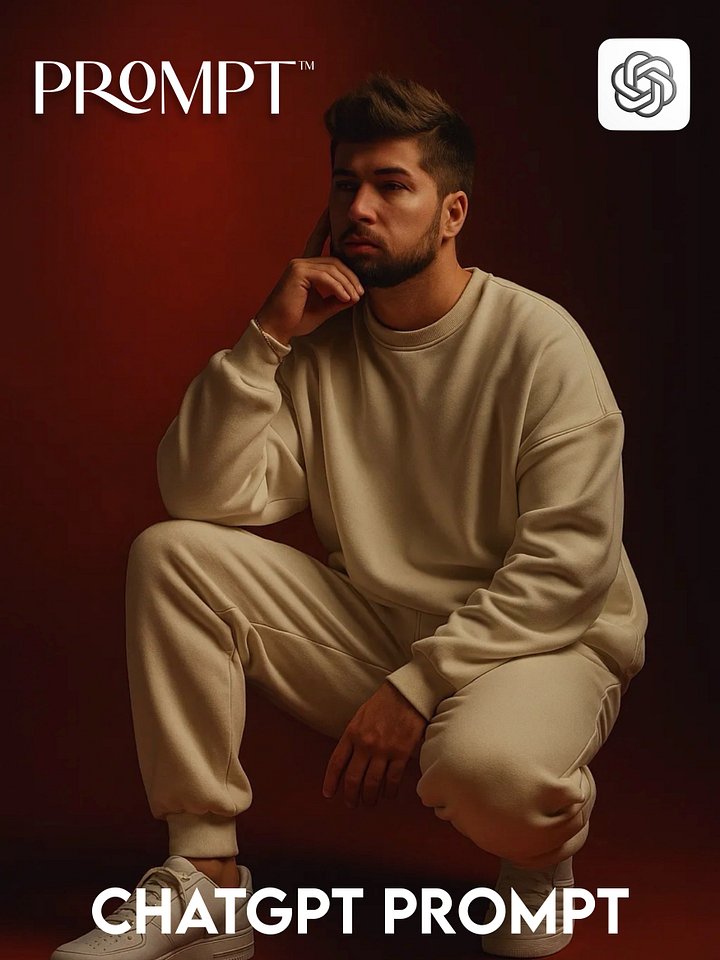 Fashion Editorial AI Prompt – Stylish Male Model Photography product image (1)
