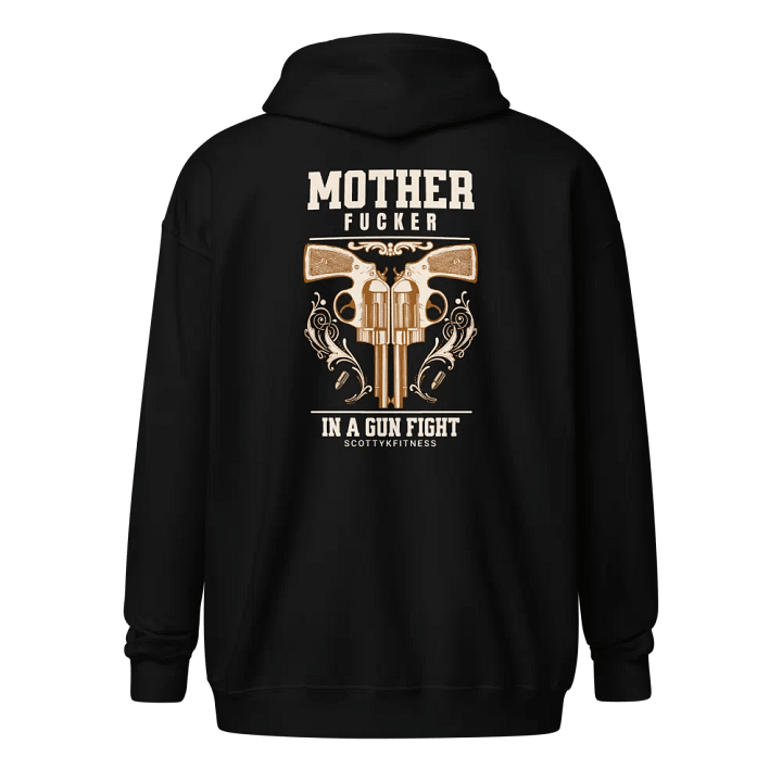 MF in a Gun Fight Zip Up - Embroidered Front product image (1)