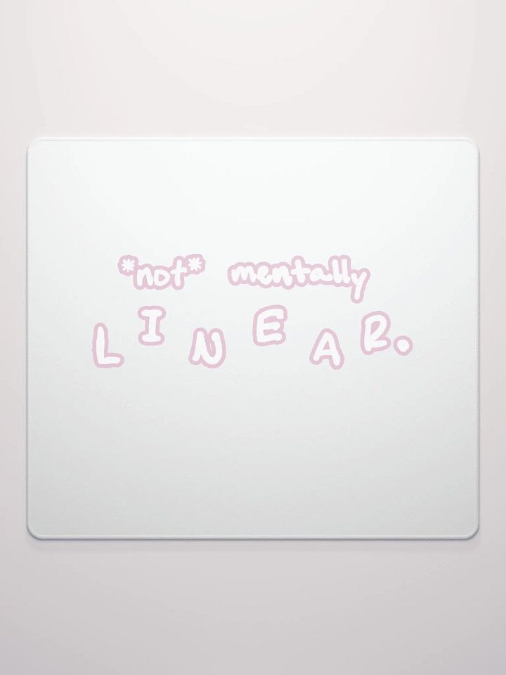 *not* mentally linear (lined design, #E1B9CE) mouse pad product image (2)