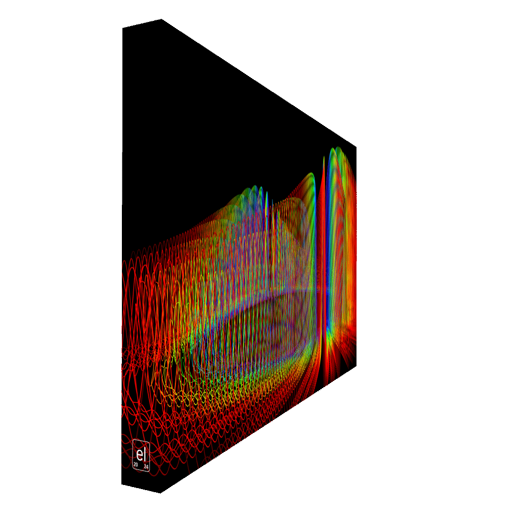 Sparse Spectral Spaceport Phi - Diffraction Curves Physics Art Canvas Print product image (4)