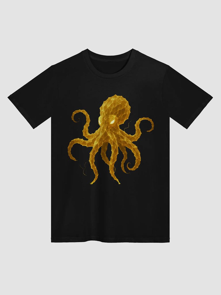 Yellow Electric Octopus Adult Shirt product image (4)