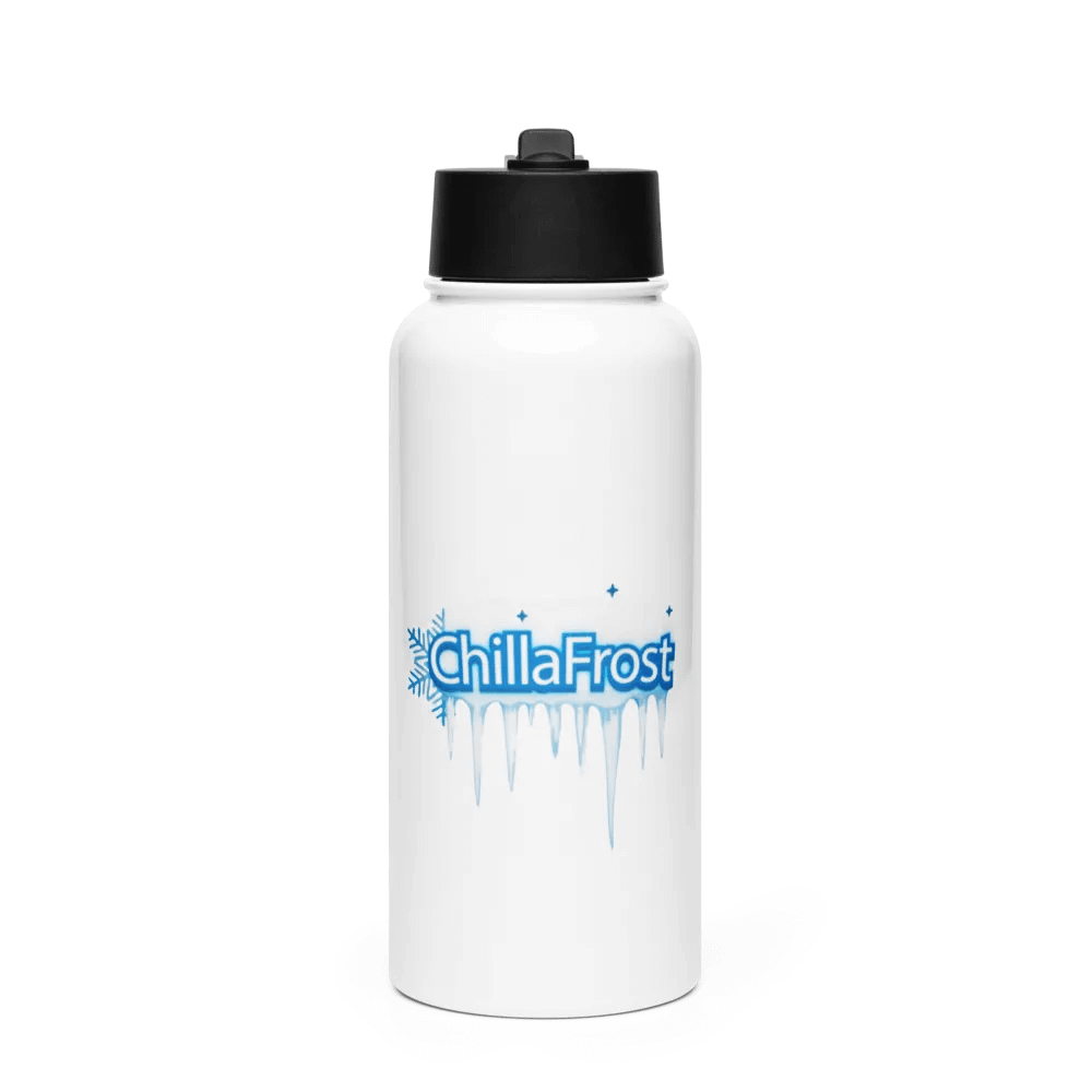 ChillaFrost Stainless Steel Water Bottle with a Straw Lid product image (1)
