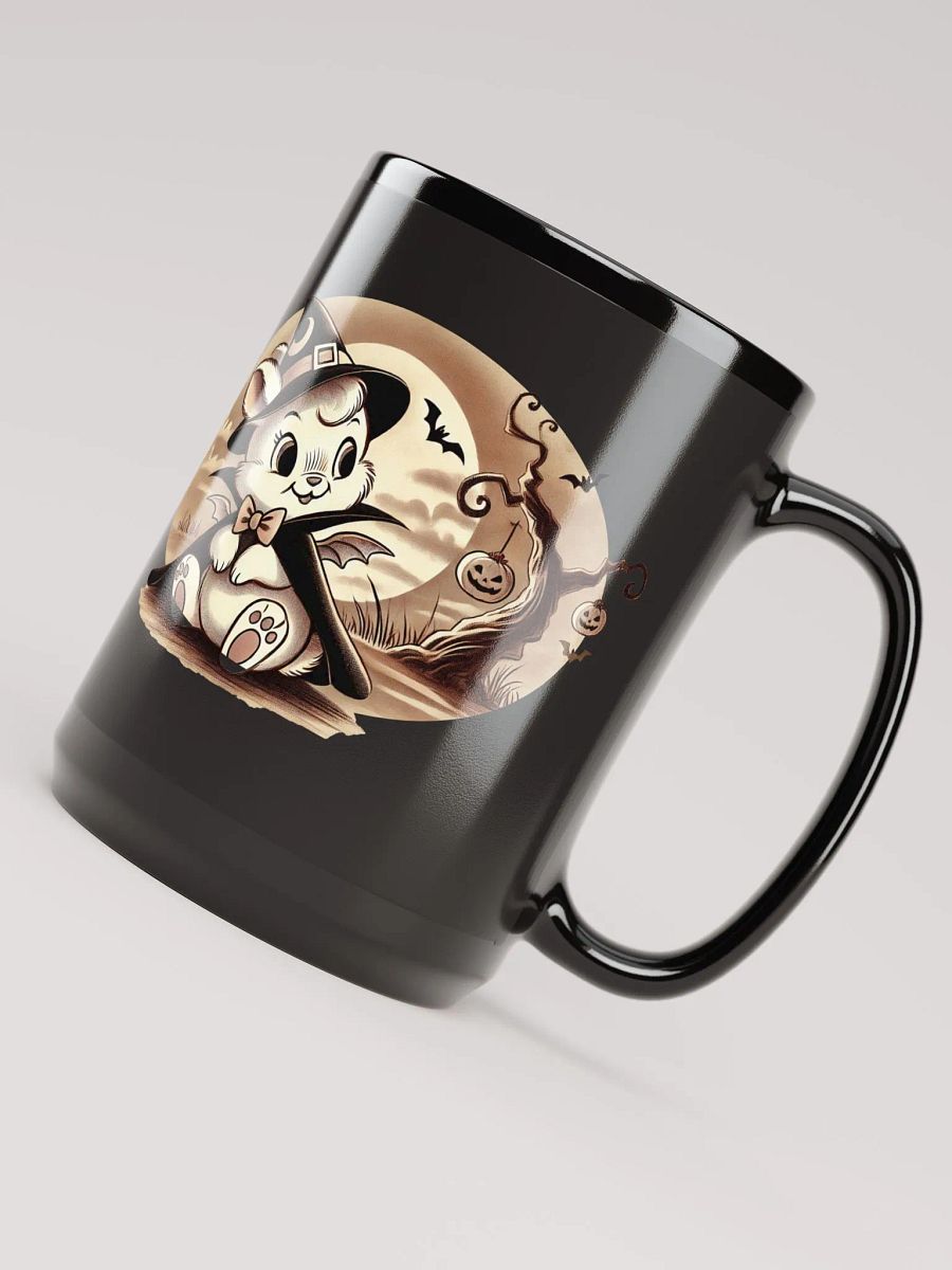 Vampire Bunny Halloween 15 oz Black Mug product image (4)