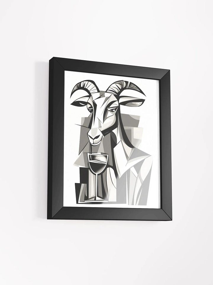 Goat & Wine Glass Framed Poster product image (2)
