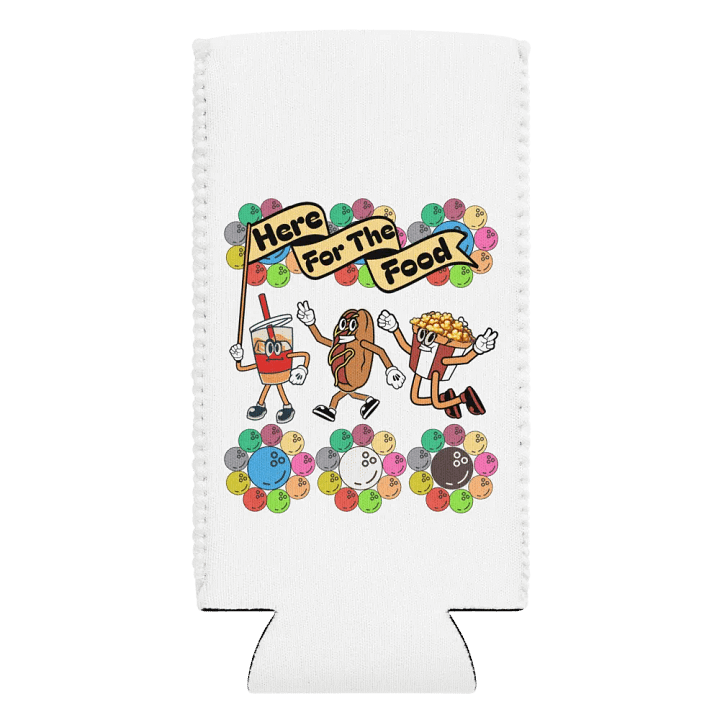 Here For The Food Bowling Foodie Fun Can Cooler product image (2)