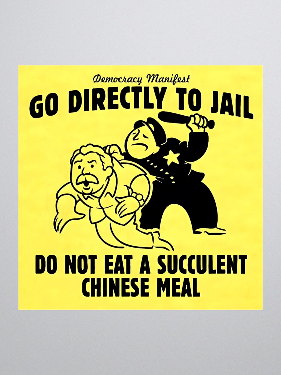 DO NOT EAT Democracy Sticker product image (1)