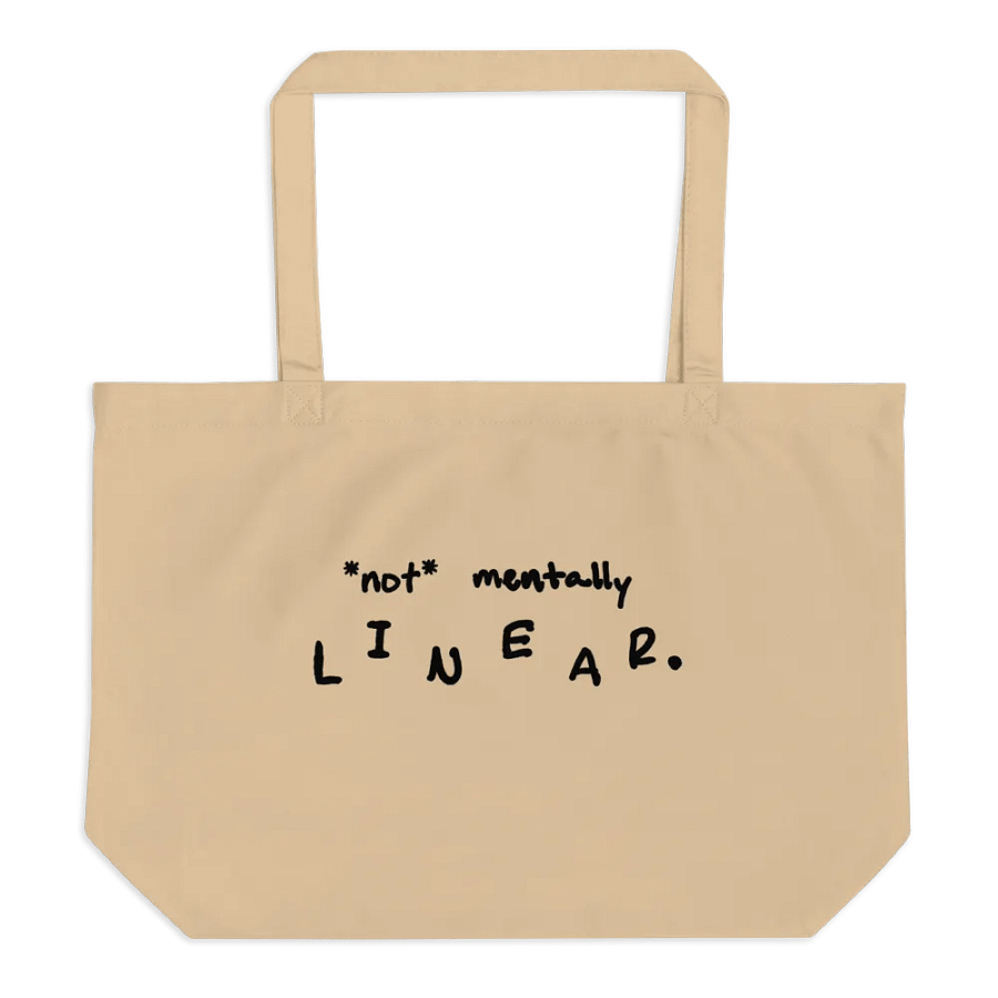 *not* mentally linear organic cotton tote product image (1)