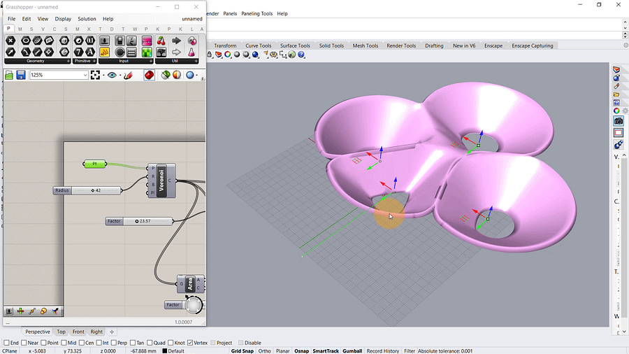 Voronoi Cells Manipulation Grasshopper Rhino Files Download product image (2)