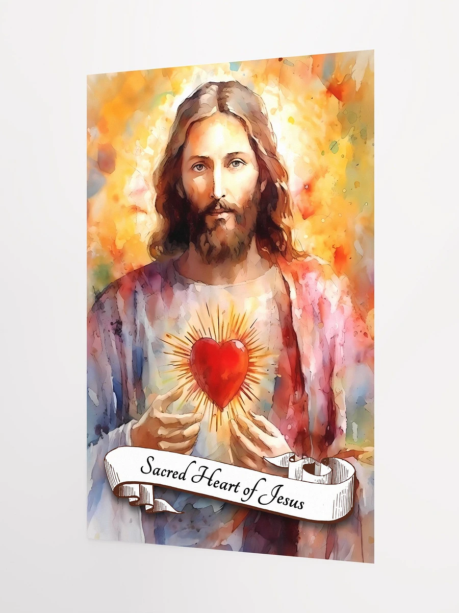 The Sacred Heart Of Jesus Symbol Of Divine Love And Mercy Catholic Religious Matte Poster product image (5)