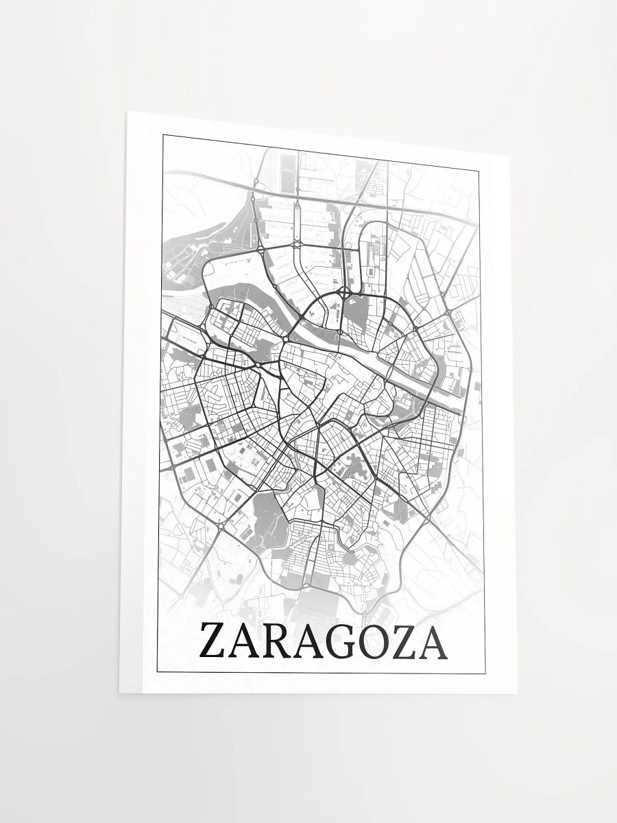 Zaragoza, Spain, city map print product image (13)