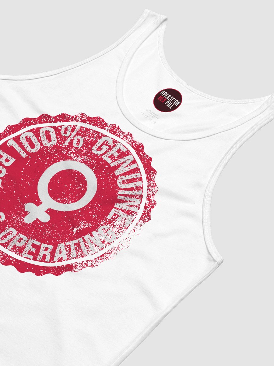 "100% Female" Pill Tank Top - White product image (3)
