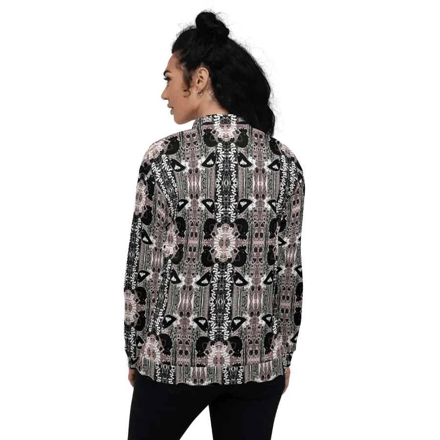 Abstract Floral Birds Unisex Bomber Jacket product image (6)