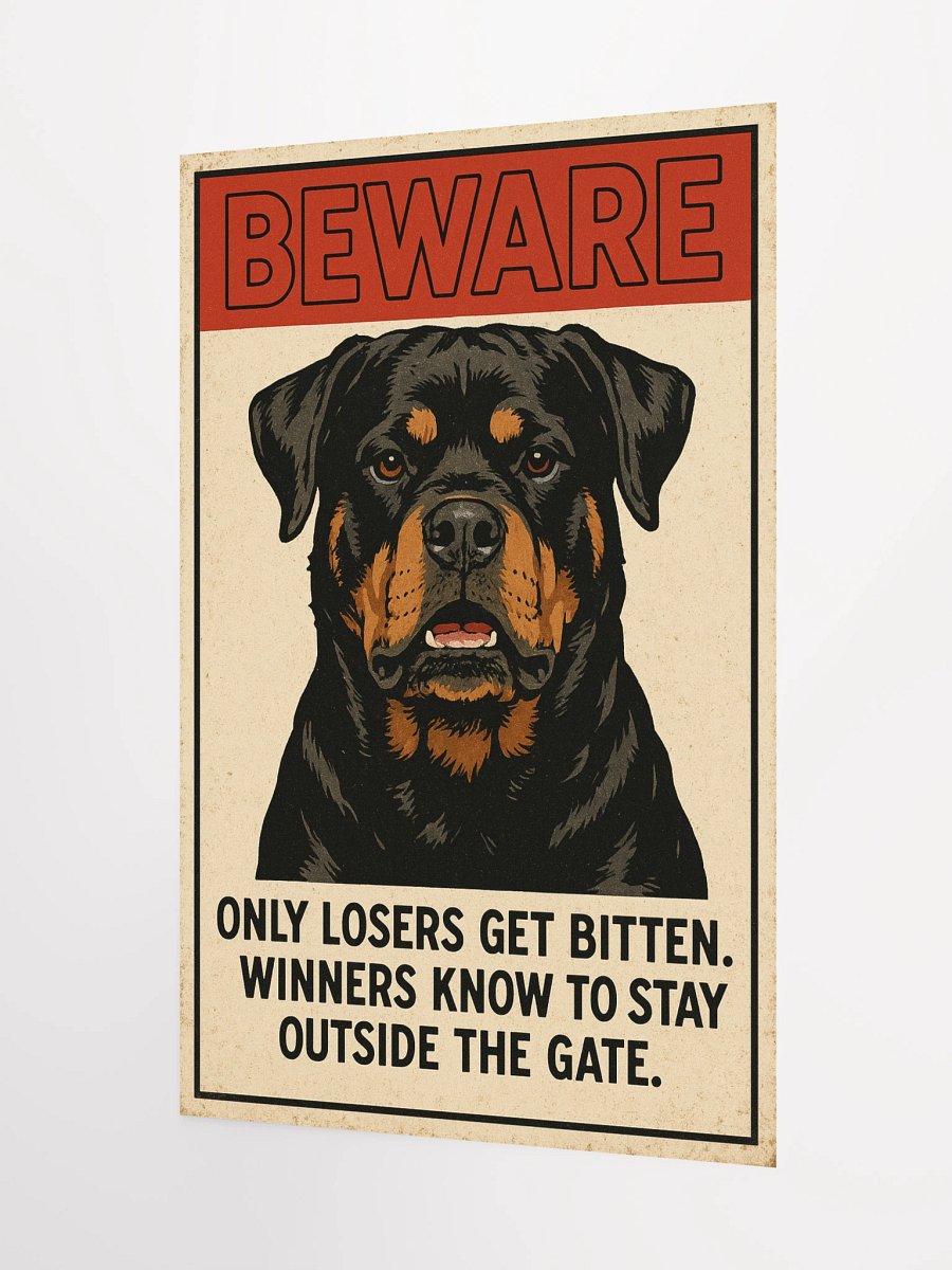 Beware the Rottweiler: Dog Warning Poster product image (8)