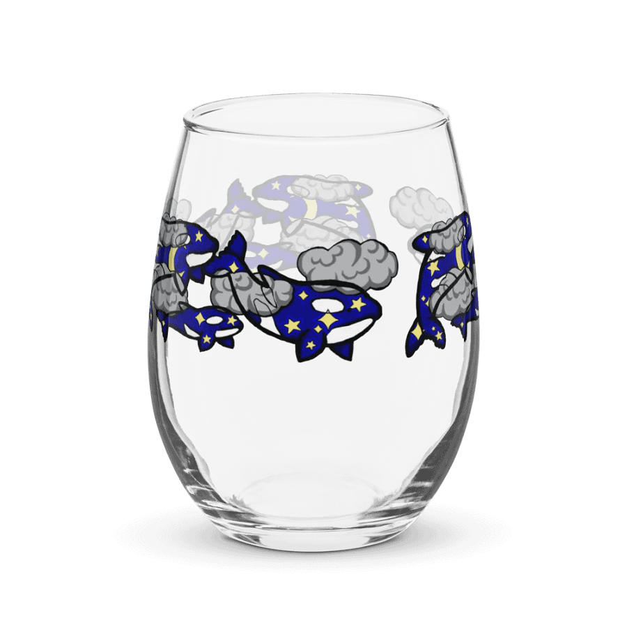 midnight orca stemless wine glass product image (4)