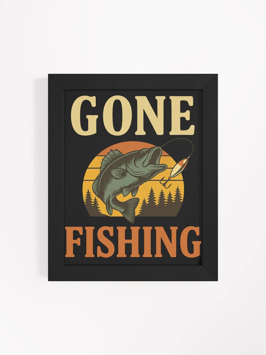 Gone Fishing Poster – Retro Cabin Wall Art for Outdoorsmen product image (4)