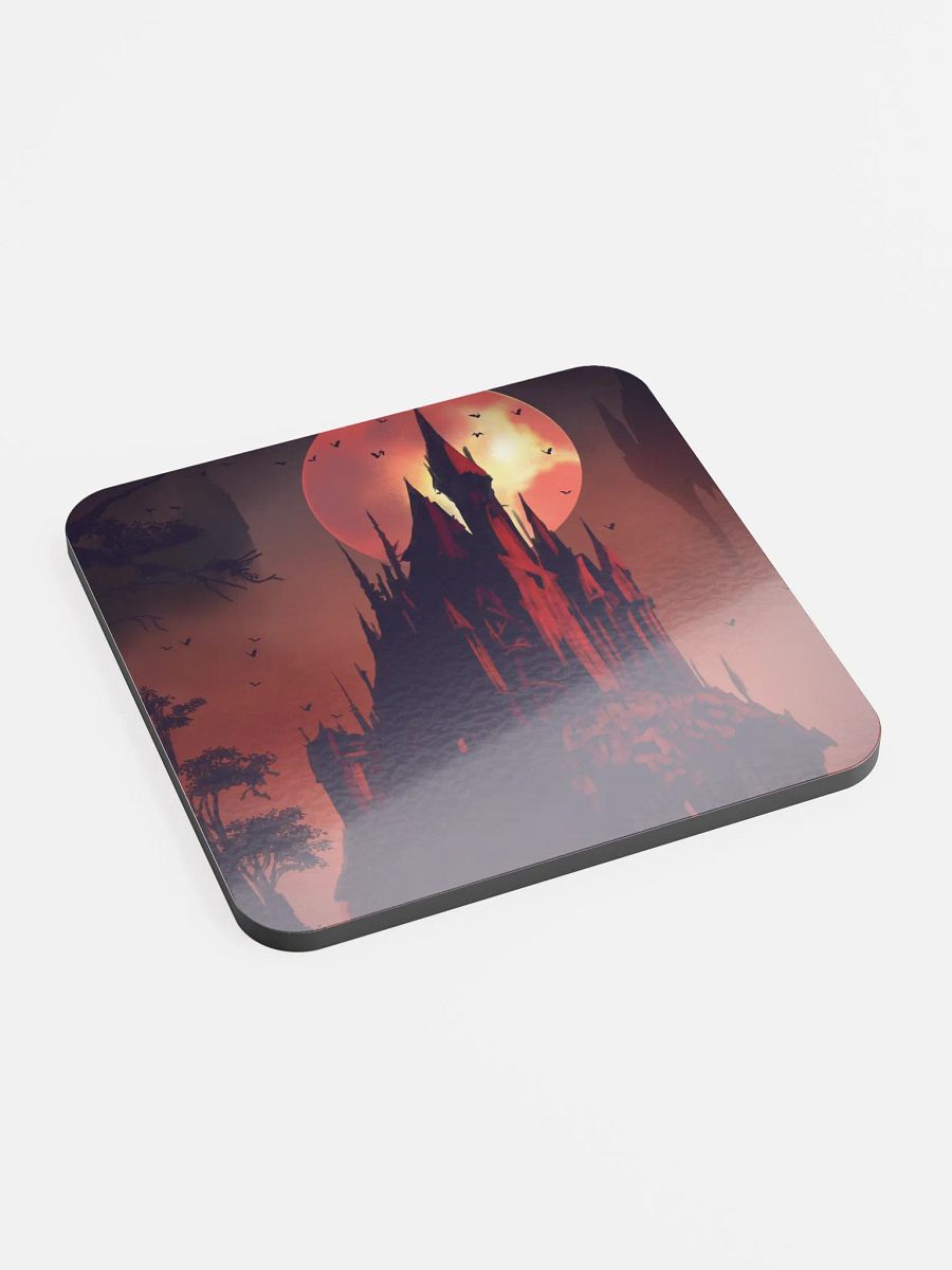 Art Fight 2023: "Vampire Castle" Glossed Cork Coaster product image (4)